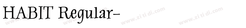 HABIT Regular字体转换